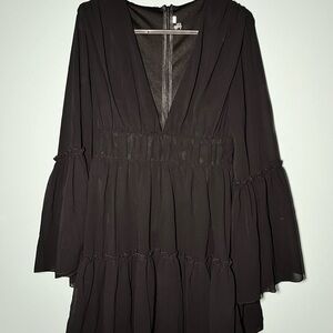 black flowy dress